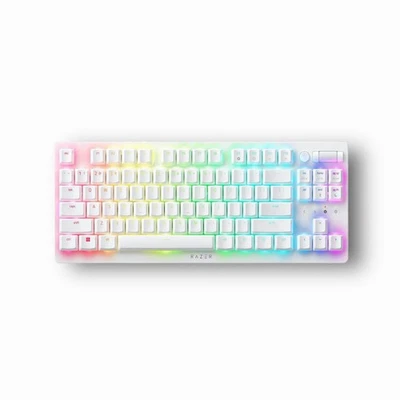 Razer DeathStalker V2 Pro White Wireless Optical Gaming Keyboard Purple Switches - Image 1 of 4