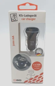 2x USB Ladegerät KFZ LKW Auto Ladeadapter Handy Schnellladen 3100 mA schwarz - Bild 1 von 2