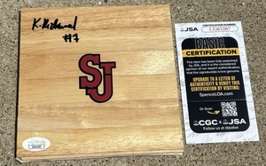 KADARY RICHMOND St. John’s SIGNED Wood Floor JSA COA Red Storm Basketball - Picture 1 of 2