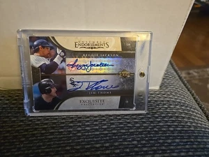 2006 Upper Deck Exquisite  Dual auto 500 HR Club /20 Reggie Jackson Jim Thome - Picture 1 of 8