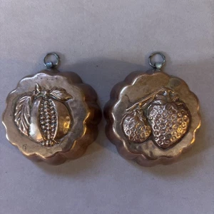 2 Mini 3" Kupfer Ornamente/Schokolade Formen Zinn gefüttert - Bild 1 von 8
