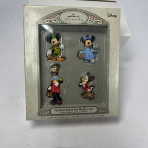 Hallmark Keepsake Disney Famous Faces For Halloween Ornaments Set of 4 NOS - Picture 1 of 8