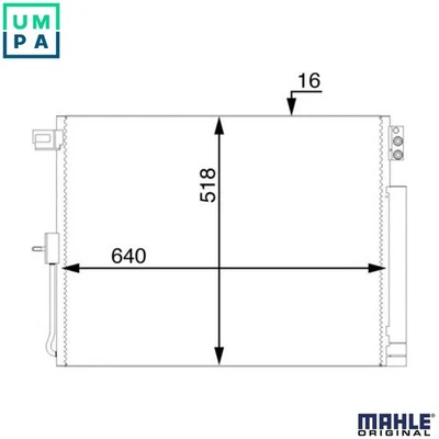 CONDENSER AIR CONDITIONING AC 45 000S FOR DODGE JEEP GRAND/CHEROKEE/IV/SUV 3.6L - Image 1 of 4