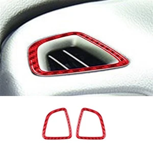 Red Carbon Fiber Interior Defogger Vent Cover Trim For Colorado/Canyon 2015-22 - Picture 1 of 11
