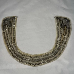 Vintage Cuello Cuentas Adorno Apliques Perlas y Cuentas Semilla MCM - Imagen 1 de 12