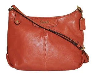 Coach kleine Herbst orange Leder LEGACY PLISSEE Crossbody Schultertasche 6,5 x 8 - Bild 1 von 11