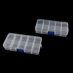 Home Travel Plastic 10 Grids Earrings Holder Case Organizer 2 Pcs - Afbeelding 1 van 5