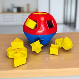 TUPPERWARE F02 KOMBI-BALL KINDER-SPIELZEUG TUPPERCARE ROT BLAU - Picture 1 of 2