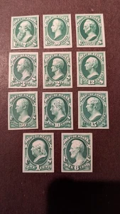 U.S. Stamps #057p(4)-067p(4) mint no gum as issued - Picture 1 of 2