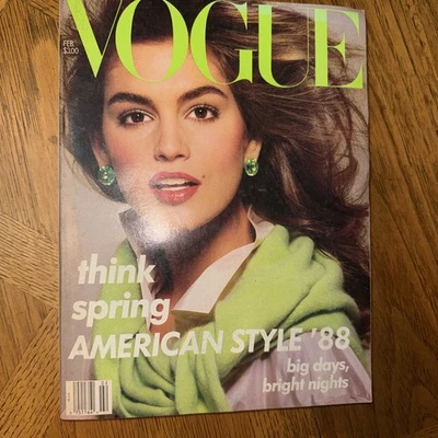 Vogue UK Magazine February 1988 Christy Turlington Robert Downey Jr - Image 1 of 3