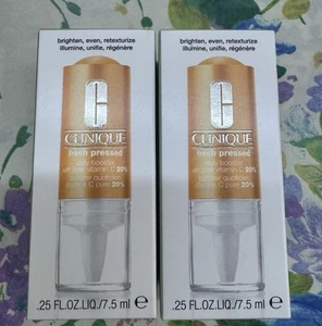 Menge 2 Clinique frisch gepresst täglich Boost mit reinem Vitamin C 20%, 0,25oz EA Neu im Karton - Bild 1 von 1
