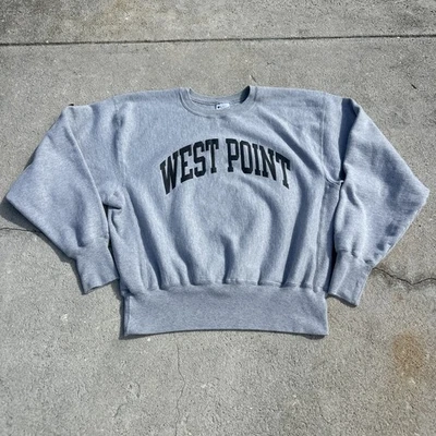 Sudadera Vintage Champion West Point USMA Grande Gris Cuello Redondo Militar Deportes Foto 1 de 4