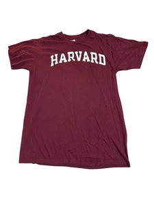Adidas Harvard University T-Shirt Size Medium Maroon The Go-To Tee 100% Cotton  - Picture 1 of 6