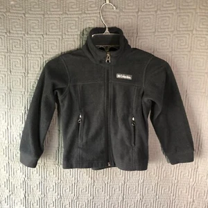 Columbia Fleece Jackets Boys Size XXS Black Full Zip Long Sleeve 100% Polyester - Picture 1 of 8