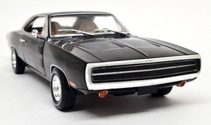 Greenlight 1/18 Scale 1970 Dodge Charger R/T Black Supernatural Diecast Model