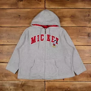 Vintage Disney Outdoor Jacke 2XL Mickey Mouse Hoodie Grau Damen - Bild 1 von 7