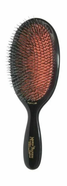 Mason Pearson BN1 Bristle and Nylon Hair Brush, Large - Dark Ruby