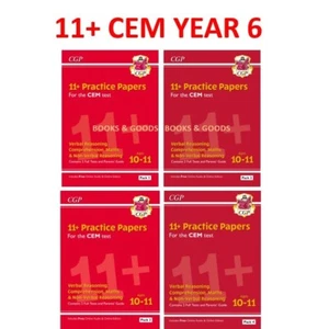 11 Plus Year 6 CEM Assessment Practice Papers 4 PACK SET with Answer Ages 10-11 - Picture 1 of 12