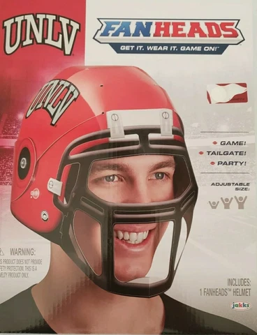 UNLV FANHEADS HELMET new in box adjustable size Cover