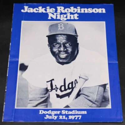 Jackie Robinson Night July 21 1977 Program Dodger Stadium D13391 - Image 1 of 3