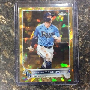 2022 Topps Chrome Sapphire #152 Austin Meadows Tampa Bay Rays Gold Refractor /50 - Bild 1 von 2
