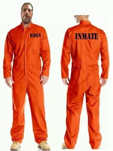 HUNTER BIDEN Jail Inmate Prisoner Orange Jumpsuit Costume Halloween HI QUALITY - Picture 1 of 1
