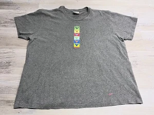 T-Shirt Nike Vintage Take It Outside Rainbow Butterfly Taglia L Boxy Fit Grigio Scuro - Foto 1 di 9