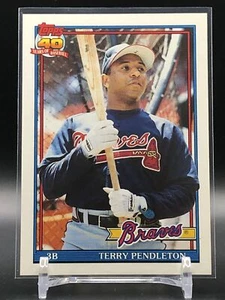 1991 Topps Traded #90T Terry Pendleton Gray Card Stock (Pack Version) - Picture 1 of 2
