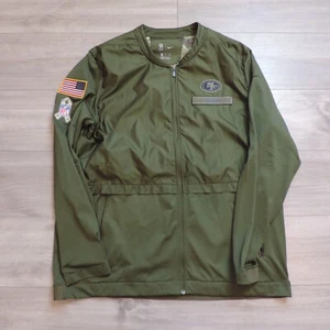Nike San Fransisco 49ers Salute To Service Track Jacket Men XXL Green Zip Up - Picture 1 of 10
