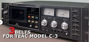 3 NEUE RIEMEN PASSEND FÜR RACKHALTERUNG TEAC TAPE PLAYER C 3 C-3 (3 RIEMEN) NEU!! - Bild 1 von 2