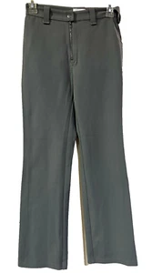 Wilfred Free Green Mid/High Rise Flat Front Straight Slim Fit Stretch sz 2 - Picture 1 of 15