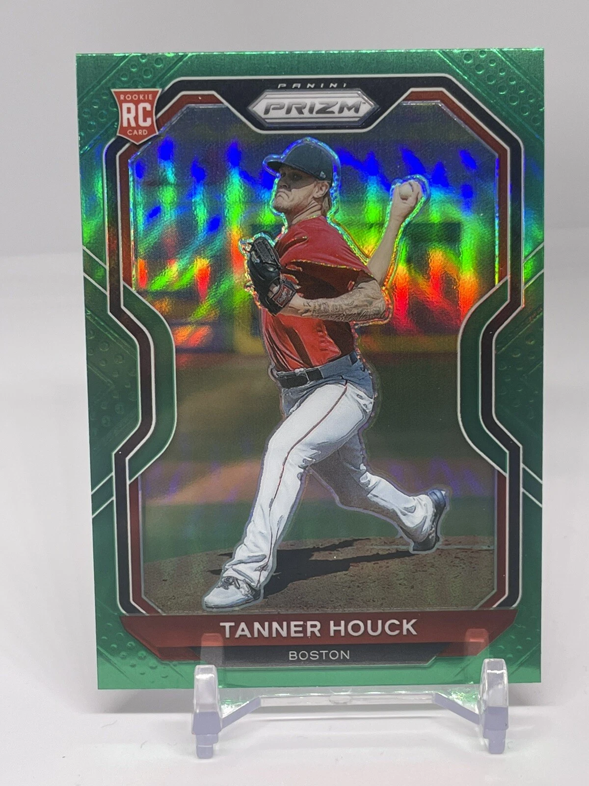 2021 Panini Prizm - Green Prizm #4 Tanner Houck (RC)