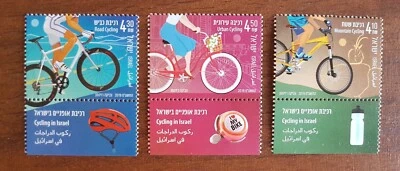  Israel 2019 Ciclismo en Israel.Sello.Juego de 3. MNH Foto 1 de 4