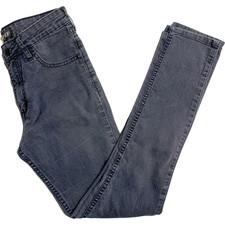 Courtshop Hi Waist Women's Skinny Jeans Stretch Gray Size 26