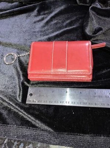Coach Geldbörse rot Leder Münz/Karten  - Bild 1 von 4