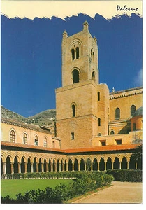 CARTOLINA SICILIA SICILY POSTCARD MONREALE CHIOSTRO DELLA CATTEDRALE2 - Picture 1 of 1