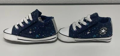NEW Converse CTAS Cribster Mid  Sz 4 Navy Bright Stars In Original Box - Image 1 of 4