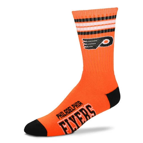 For Bare Feet Philadelphia Flyers 4-Stripe Deuce Socks 10-13 Shoe Size FREE SHIP Cover