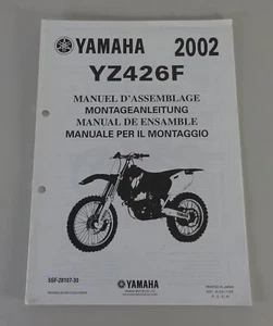 Instrucciones De Montaje Yamaha YZ 426 F De 2002 - Imagen 1 de 1