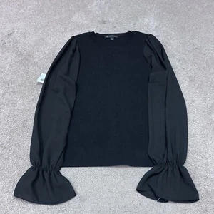 INC International Concepts Blouse Women’s Black Long Sleeve Size Small NWT - Picture 1 of 11