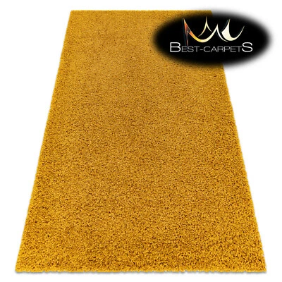 Amazing Modern Rug shaggy "SOFFI" 5cm, soft, single-colour, GOLD High Quality - Image 1 of 4