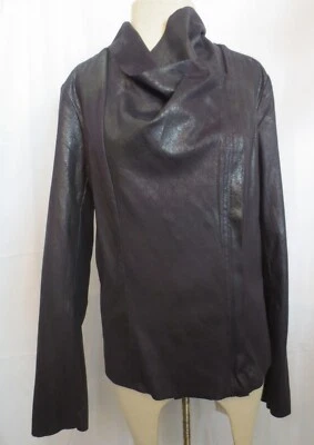 Chaqueta para mujer Calvin Klein negra imitación gamuza manga larga cremallera completa talla M nueva con etiquetas Foto 1 de 4