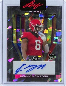 2023 Leaf Vivid Football Kenny McIntosh Auto Pre Production Proof 1/1