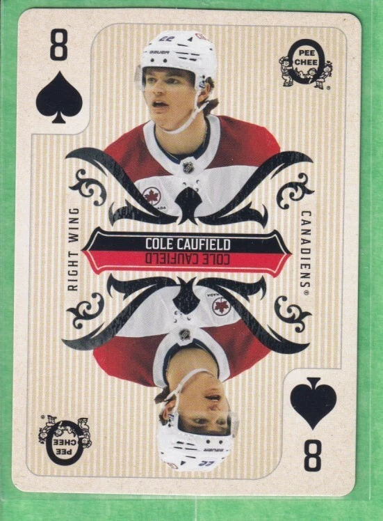 2024-25 O-Pee-Chee Playing Cards #8-SPADES Cole Caufield Montreal Canadiens - Image 1 of 2