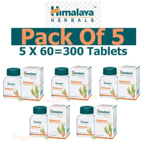 Shatavari by Himalaya for Women wellness 5 Bottles X 60T = 300 Tablets Exp 2026 - Picture 1 of 6