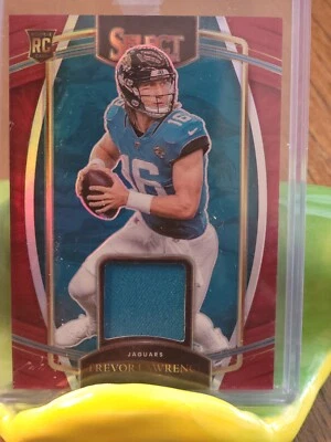 🔥🔥Trevor Lawrence 2021 Select Rookie Swatch Red Prizm RC #RSW-TLR Jaguars🔥🔥 - Image 1 of 2