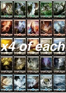 Battle For Zendikar BFZ x100 Full Art Land Set x4 Of Each Art - MTG - NM - Picture 1 of 1