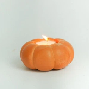 Terra Cotta Pumpkin Candle Holder – Tealight & Incense Cone Burner – Rustic Home - Picture 1 of 4