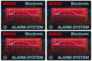 4x Bosch Bloctronic Auto Alarm Aufkleber – Alarmanlage Scheibenaufkleber  - Picture 1 of 1