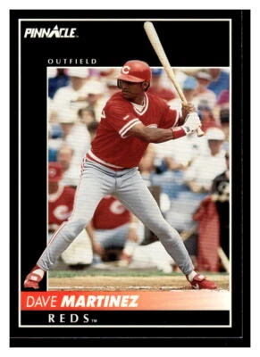 1992 Pinnacle  #397 Dave Martinez - Cincinnati Reds - Image 1 of 2